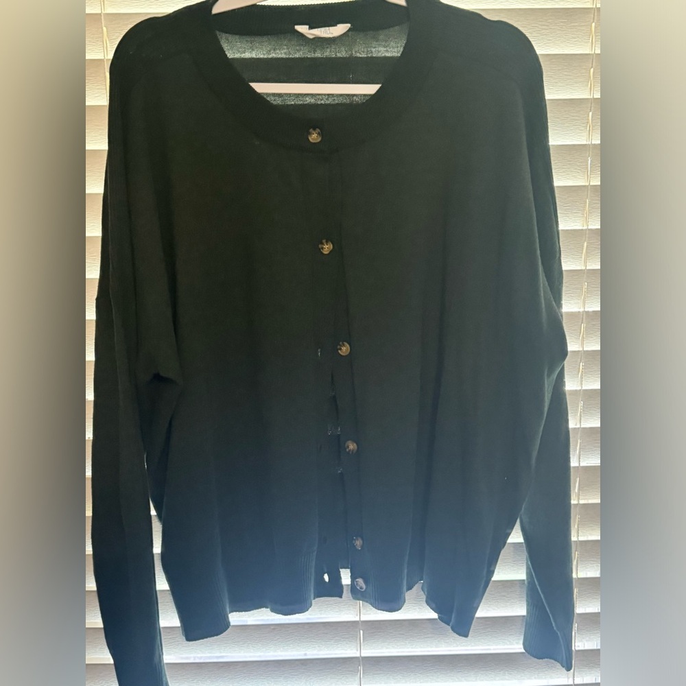 Forest green boyfriend cardigan